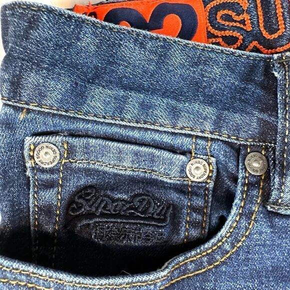 Superdry Travis 02 Skinny Stretch Dark‎ Blue Denim Jeans Mens W 30 L 32 Read - Picture 5 of 12